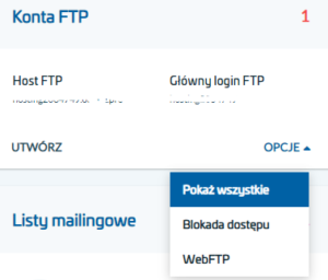 Konta FTP w AZ.pl